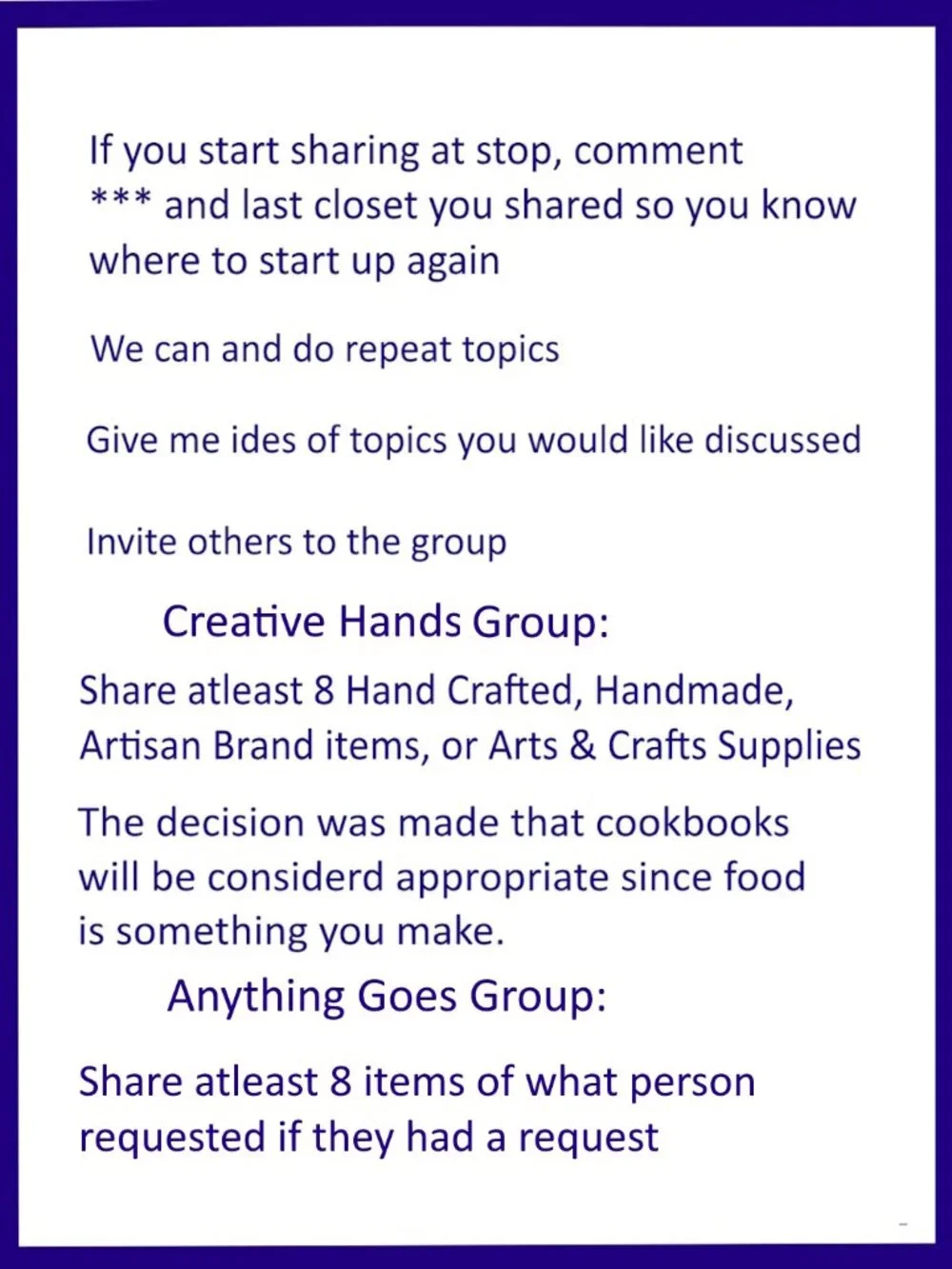 Sunday 4-19-26 Anything Goes Share Group - Part One Sign In Page - Picture 7 of 12